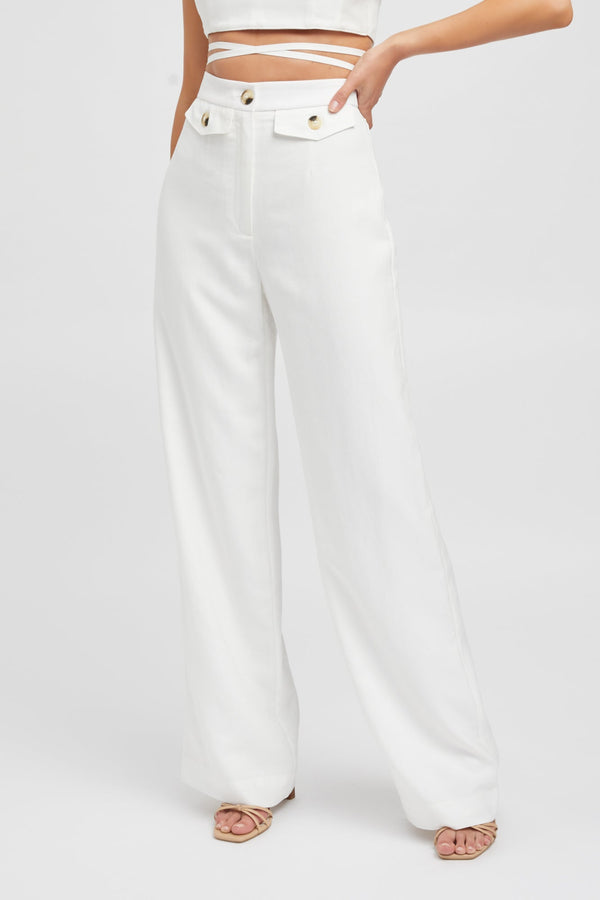Kookai Fenton Wide Leg Pants White