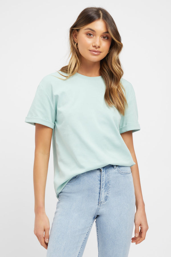 kookai Finley Cuffed Tee Cameo Green