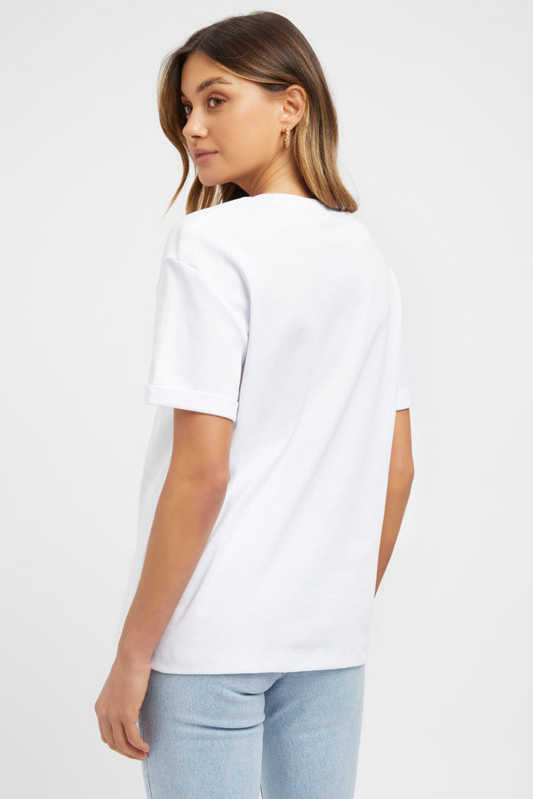 Kookai Finley Cuffed Tee White