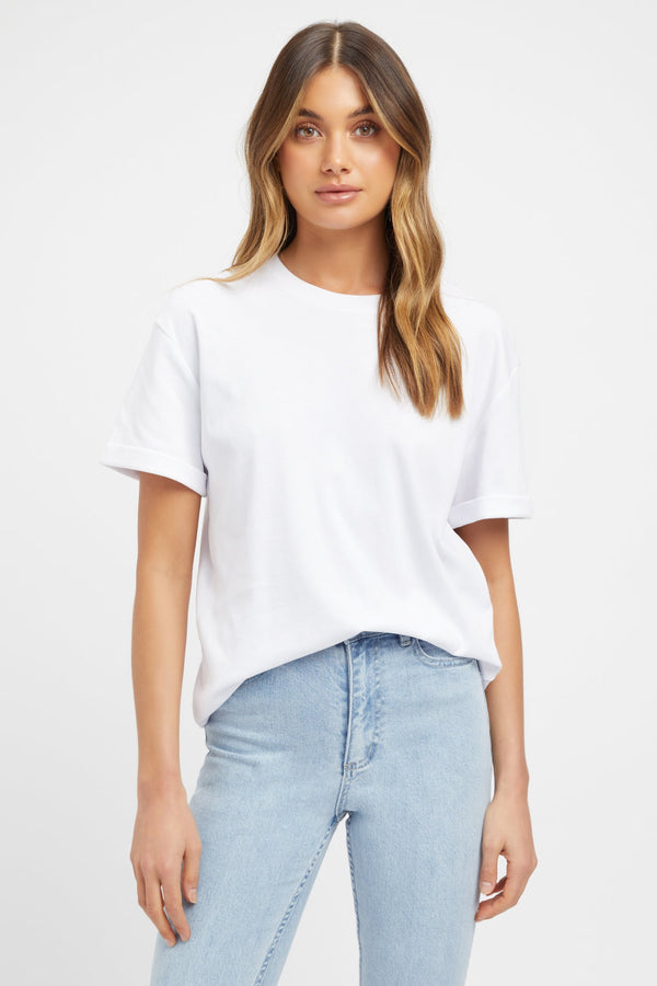 kookai Finley Cuffed Tee White