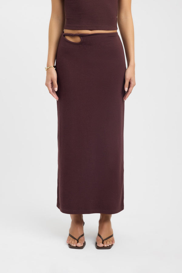 Kookai Finn Skirt Mahogany
