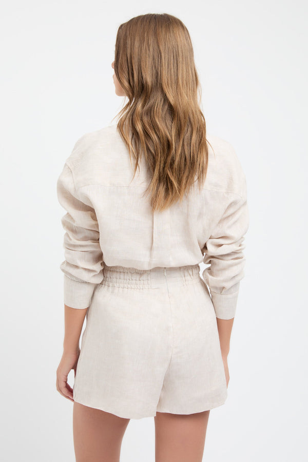 Kookai Flash Linen Shirt Wheat