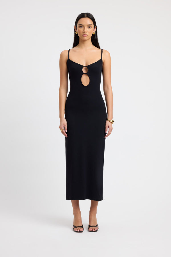 kookai Gabby Midi Dress Black
