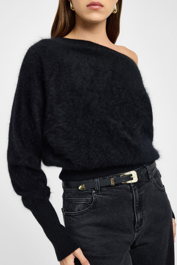 Kookai Geneva One Shoulder Jumper Black