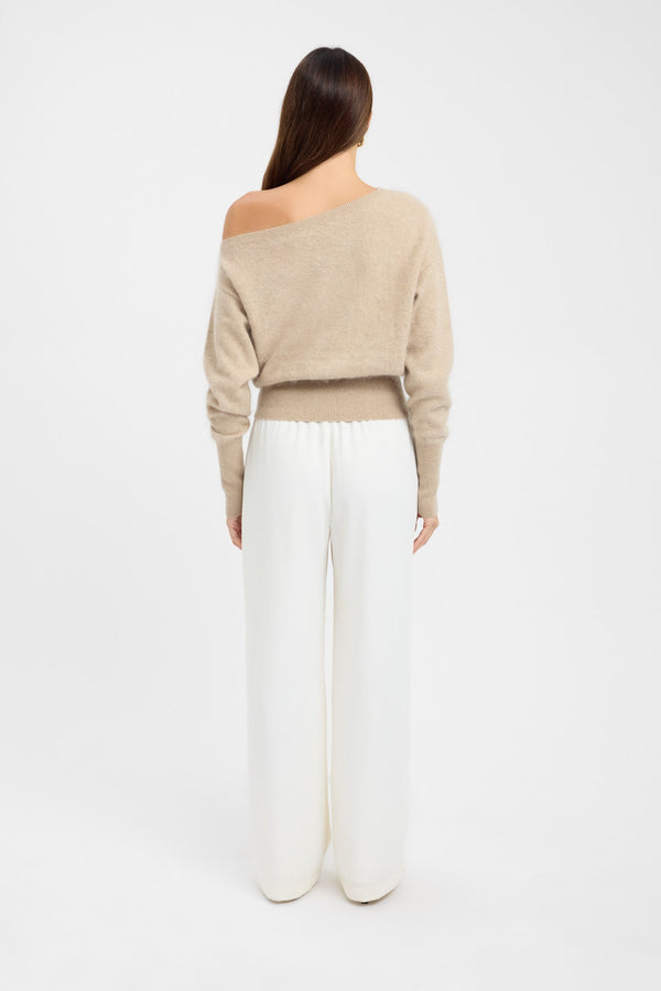 Kookai Geneva One Shoulder Jumper Fawn