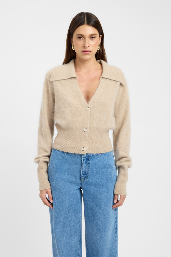 Kookai Geneva Polo Jumper Fawn