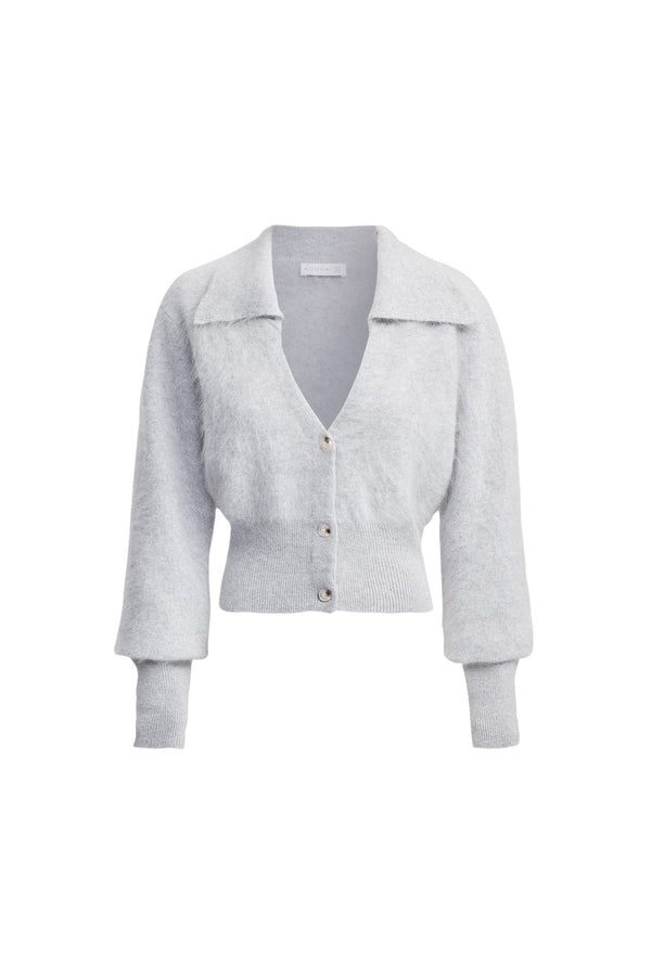 Kookai Geneva Polo Jumper Light Grey Marle