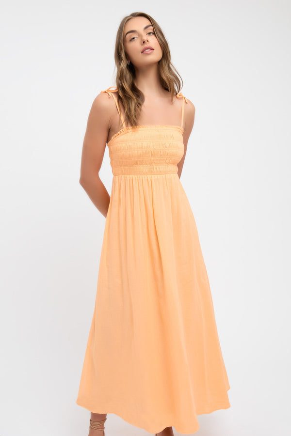 Kookai Georgette Day Dress Tangerine