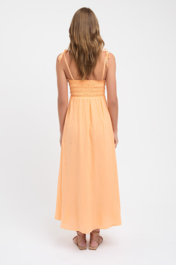 Kookai Georgette Day Dress Tangerine