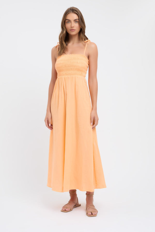 kookai Georgette Day Dress Tangerine