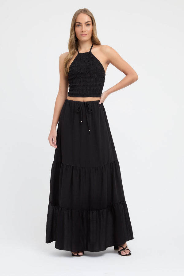 kookai Georgette Sunday Skirt Black
