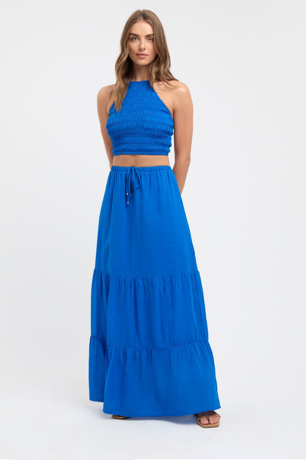 kookai Georgette Sunday Skirt Cobalt