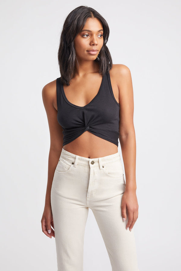 kookai Gia Twist Tank Black