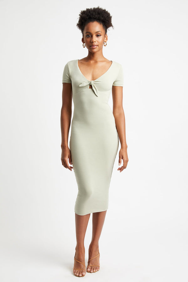 Kookai Gina Midi Dress Moss Gray