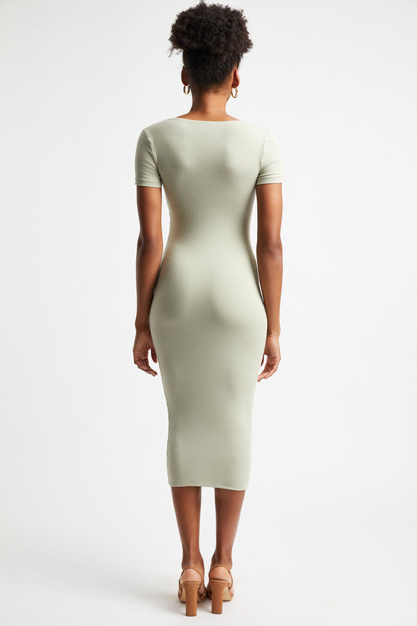 Kookai Gina Midi Dress Moss Gray