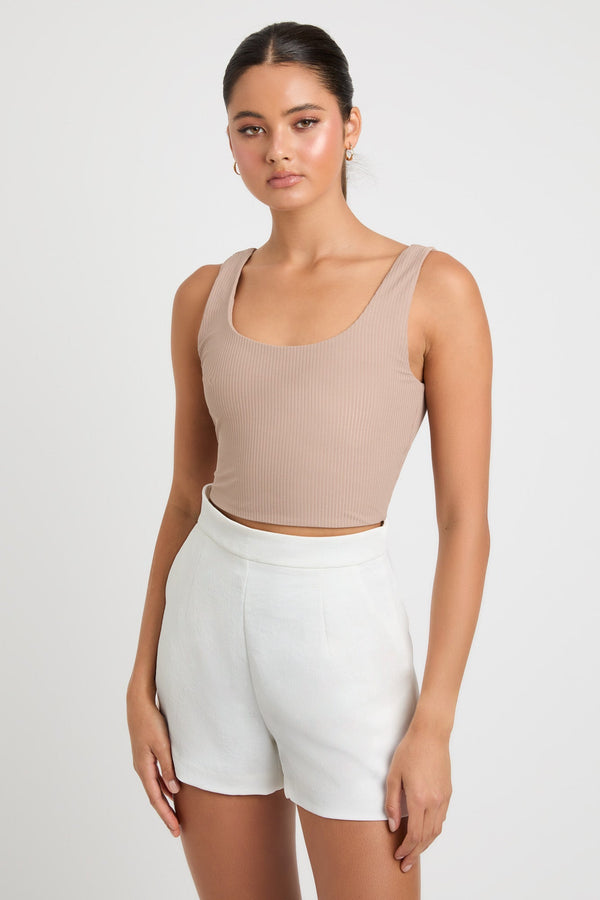 kookai Grace Crop Taupe
