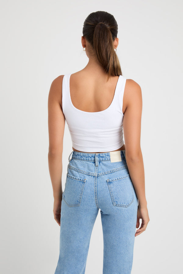Kookai Grace Crop White