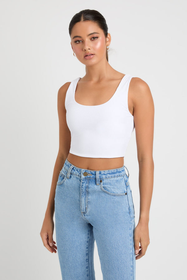 kookai Grace Crop White