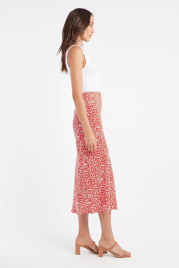 Kookai Hana Slip Skirt Red