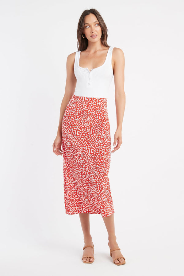 kookai Hana Slip Skirt Red