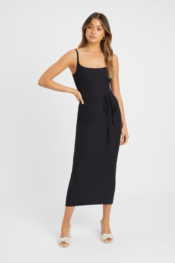 kookai Hanson Midi Dress Black