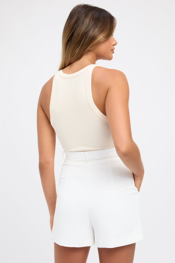 Kookai Harlow Racer Tank Buttercream