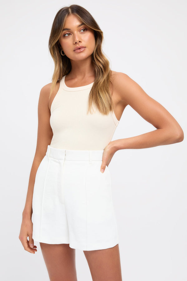 kookai Harlow Racer Tank Buttercream