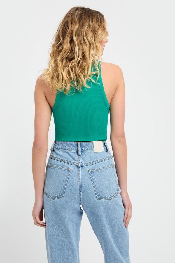 Kookai Harlow Racer Tank Dans Green