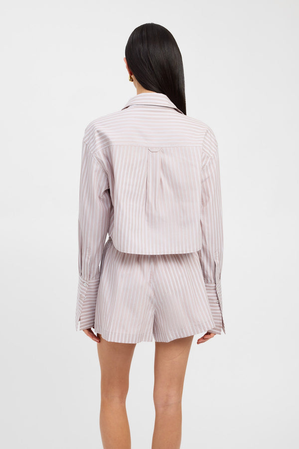 Kookai Harvey Cropped Shirt Mushroom