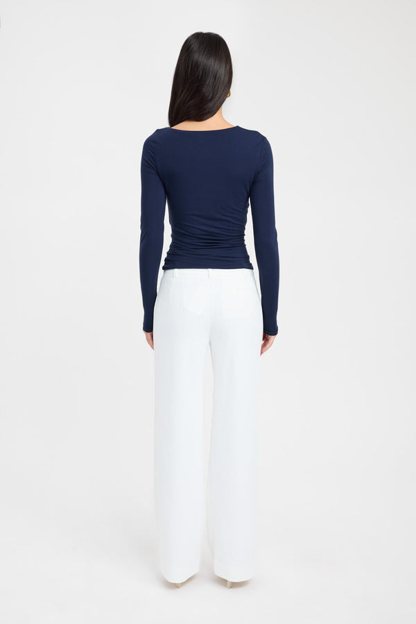 Kookai Havana Long Sleeve Top Navy