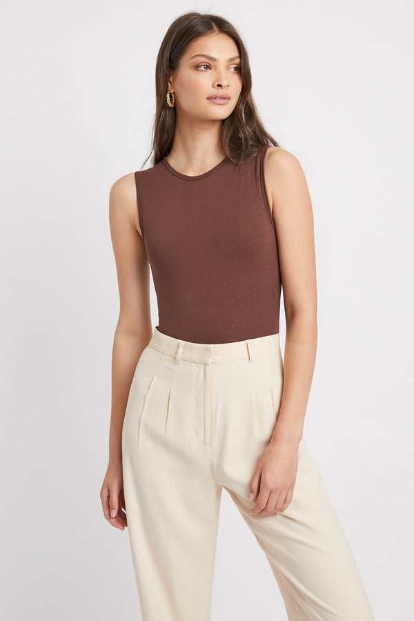 kookai Hayden Bodysuit Brunette