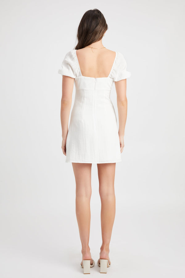 Kookai Hayman Button Mini Dress White