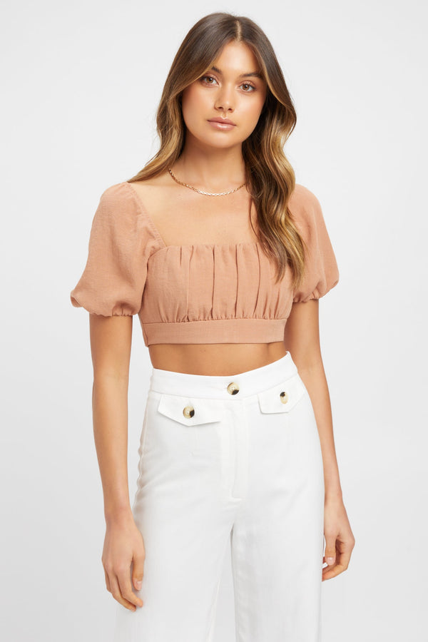Kookai Hayman Crop Natural Sand