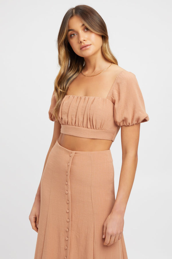 kookai Hayman Crop Natural Sand