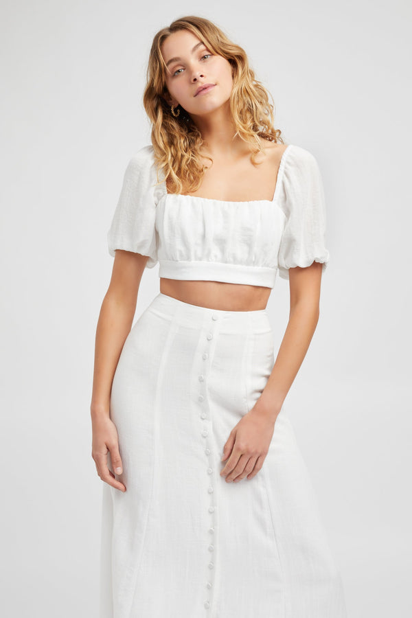 kookai Hayman Crop White