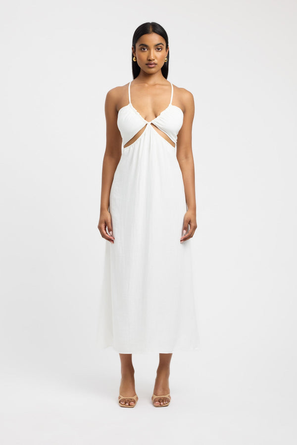 Kookai Hayman Halter Maxi Dress White