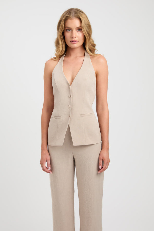 Kookai Hayman Long-Line Vest Nougat