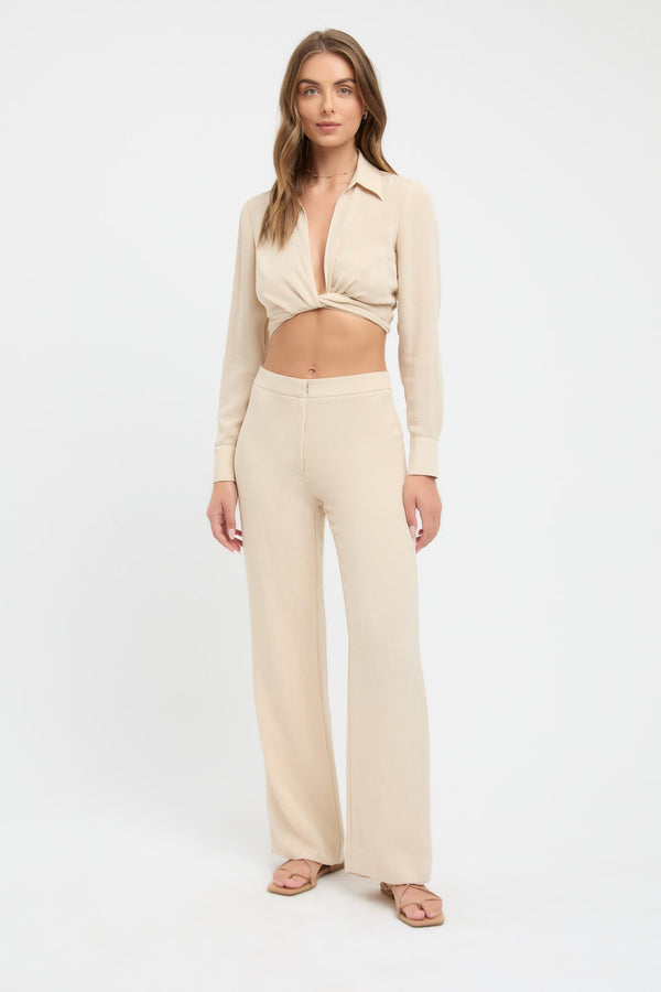 kookai Hayman Low Rise Pant Cashew
