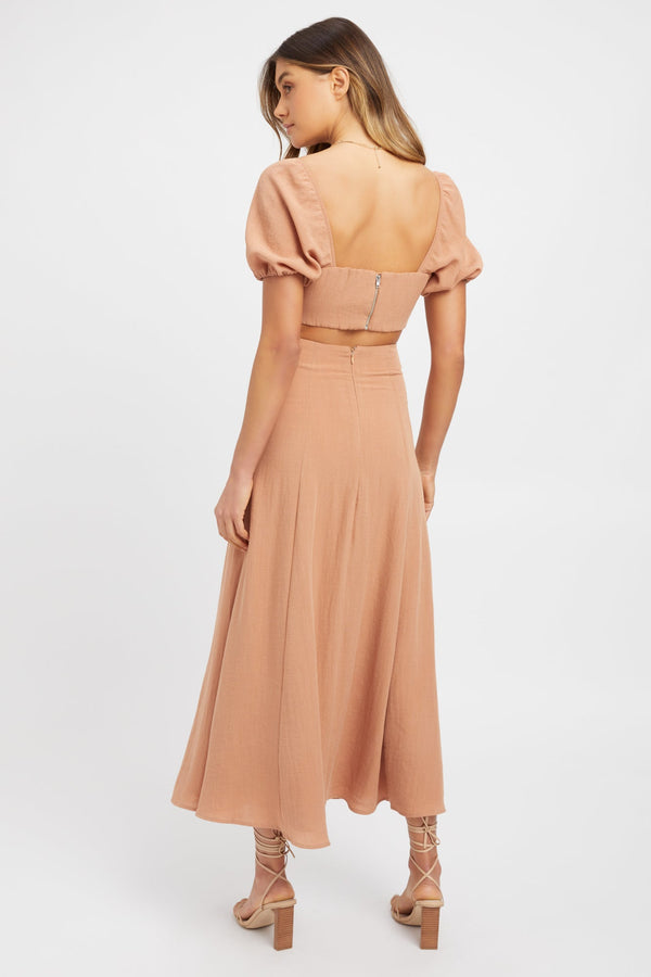 Kookai Hayman Midi Skirt Natural Sand