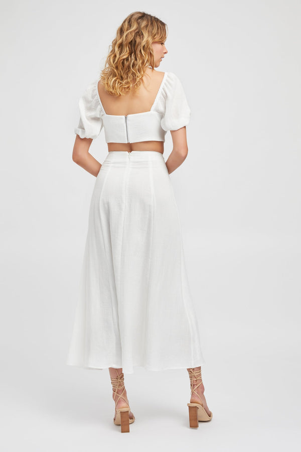 Kookai Hayman Midi Skirt White