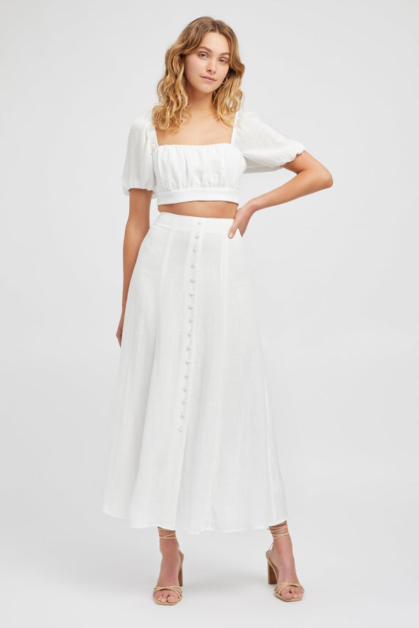 kookai Hayman Midi Skirt White