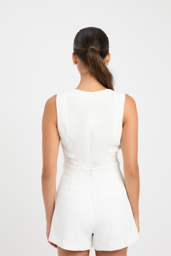 Kookai Hayman Sleeveless Top White