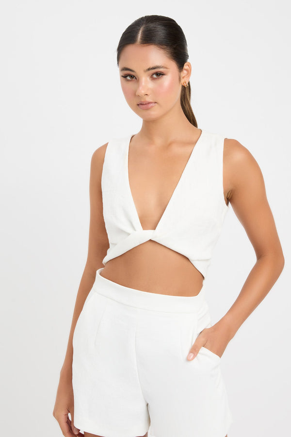 kookai Hayman Sleeveless Top White