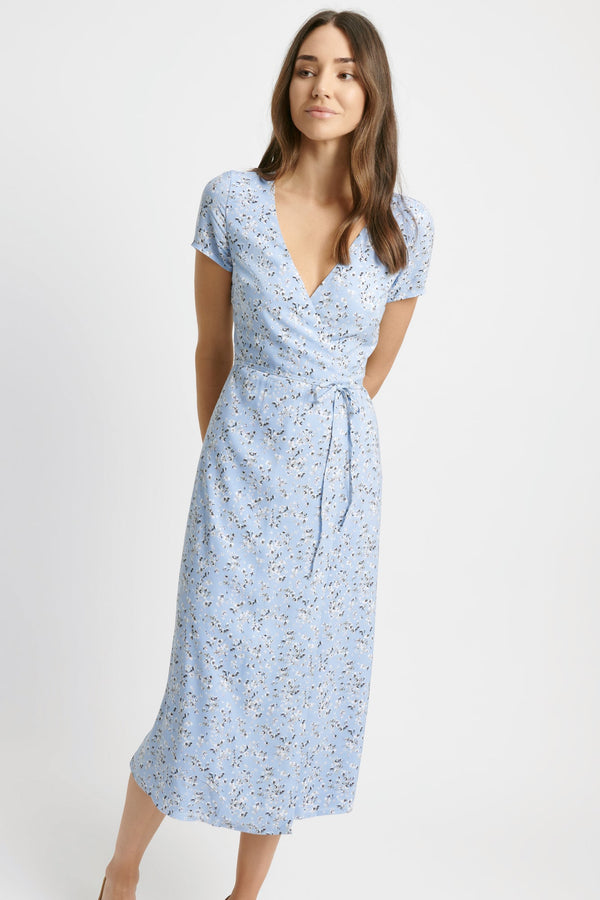 Kookai Hendrix Wrap Dress Pale Blue