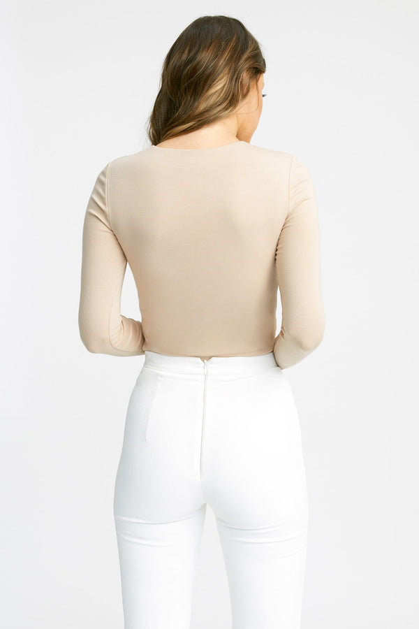 Kookai High Crew Top Acorn