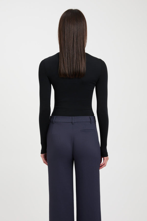 Kookai High Crew Top Black