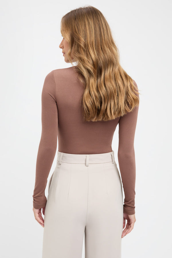 Kookai High Crew Top Brownie