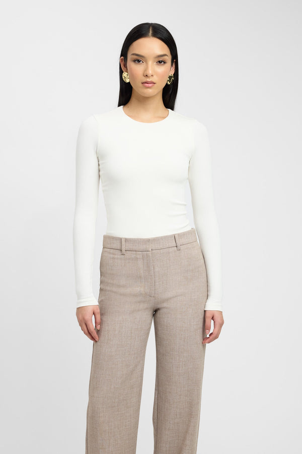 Kookai High Crew Top Coconut Milk