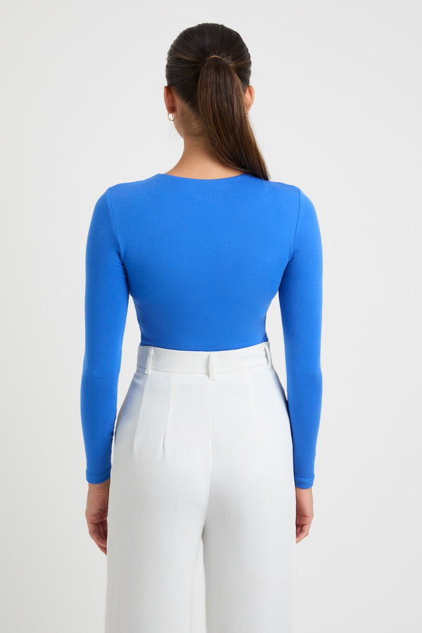 Kookai High Crew Top Sapphire