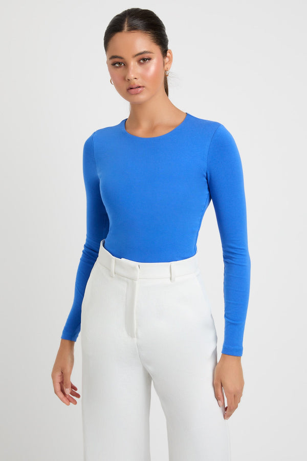 kookai High Crew Top Sapphire